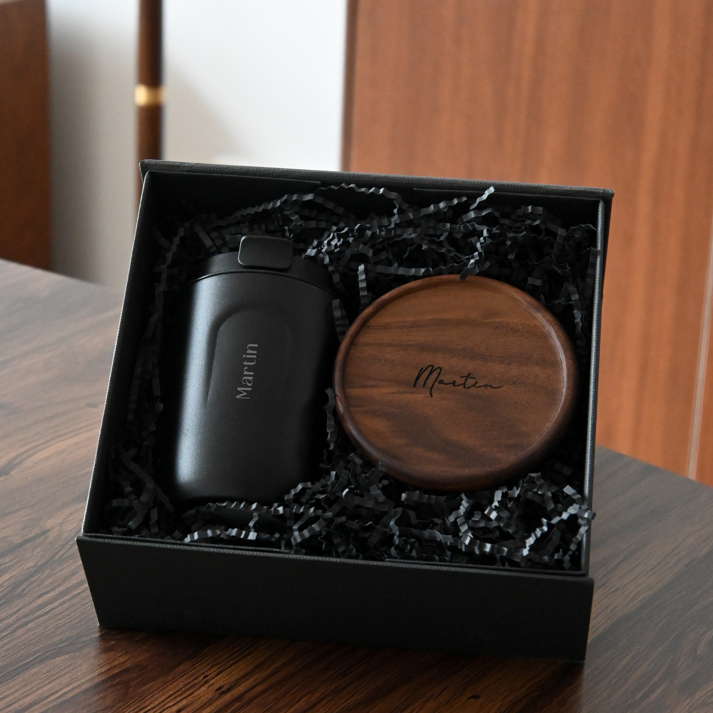 Daily Brew Tumbler and Walnut Wood Gift Set Singapore