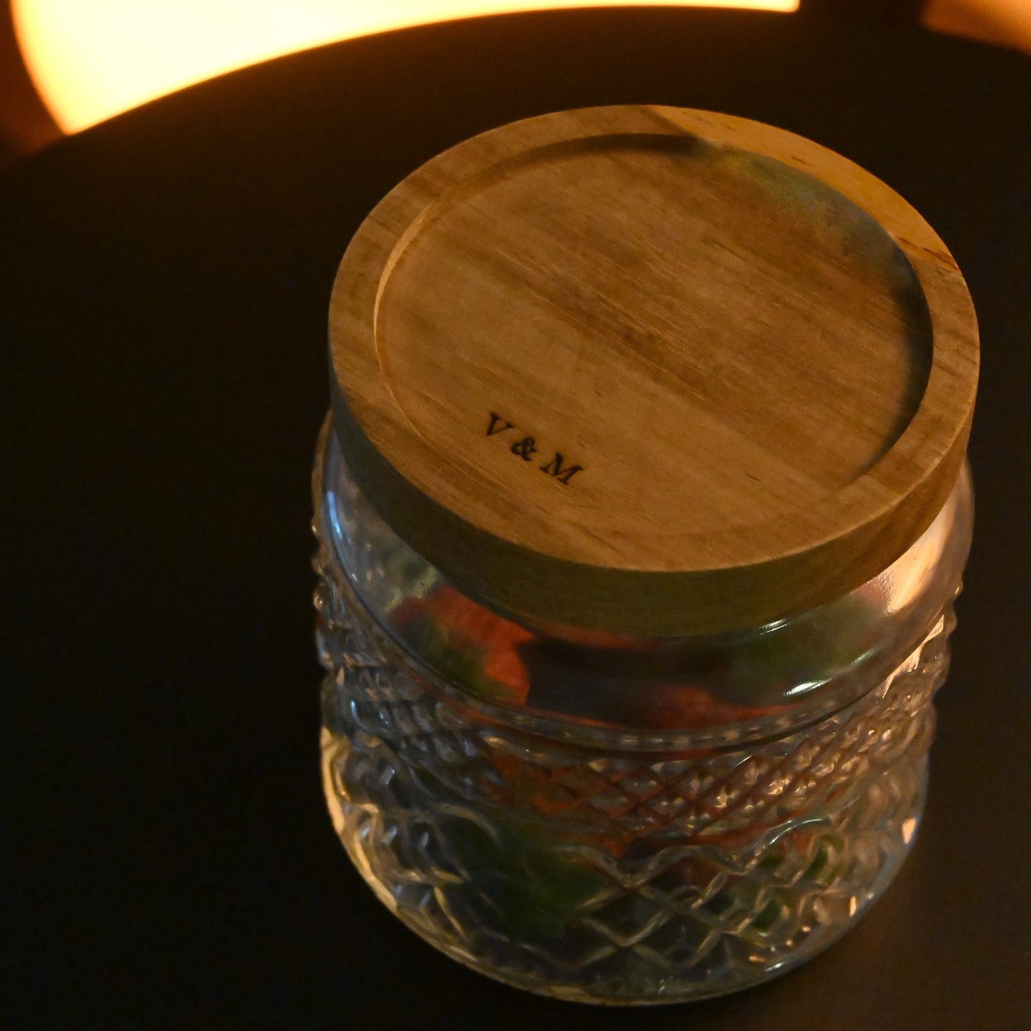 Personalised Walnut Cover Storage Jar Singapore
