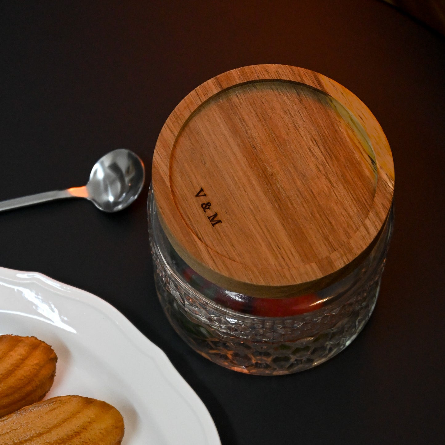 Personalised Walnut Cover Storage Jar Singapore