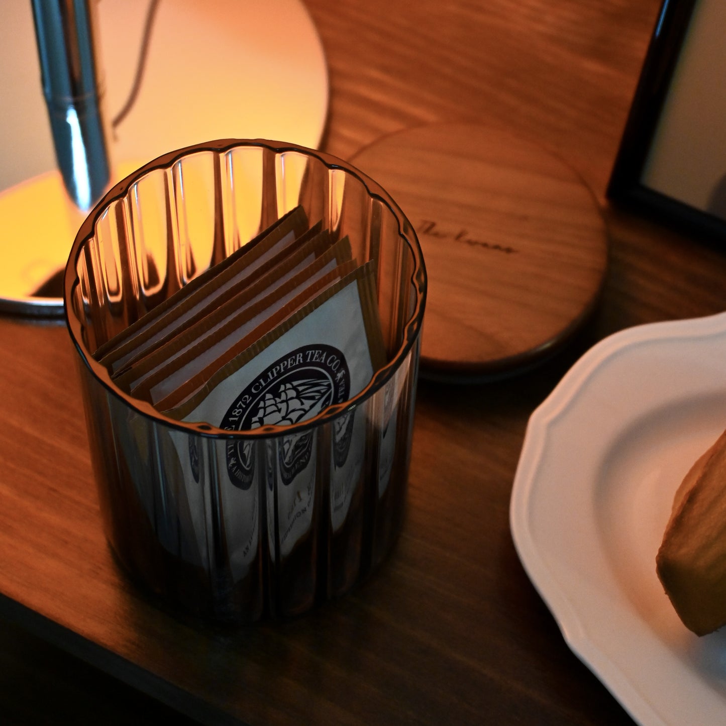 Personalised Walnut Cover Storage Fluted Jar Singapore