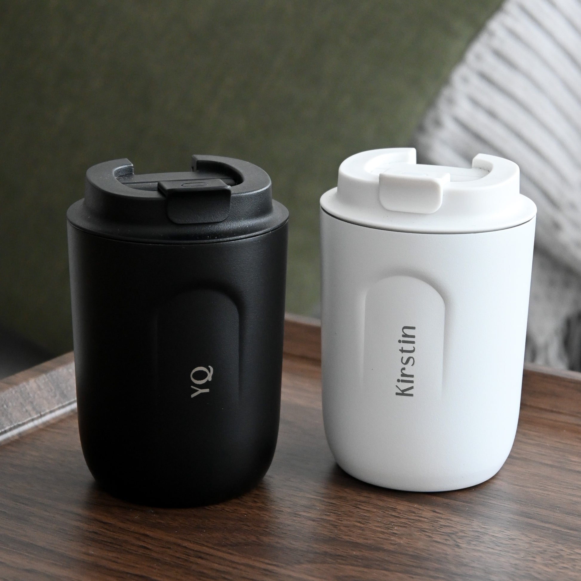 Engraved Insulated Mini Stainless Steel Tumbler (Black/White) Singapore