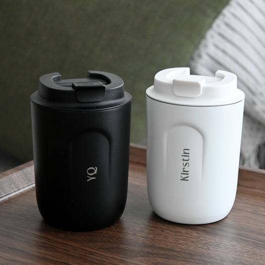 Engraved Insulated Mini Stainless Steel Tumbler (Black/White) Singapore