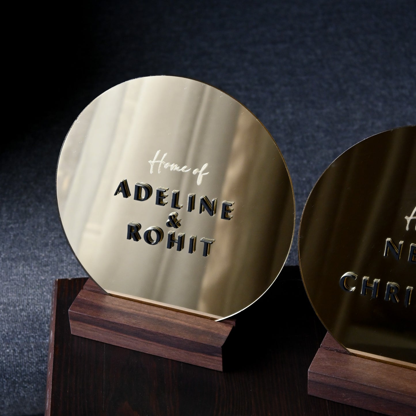 Personalised mirror home display sign singapore
