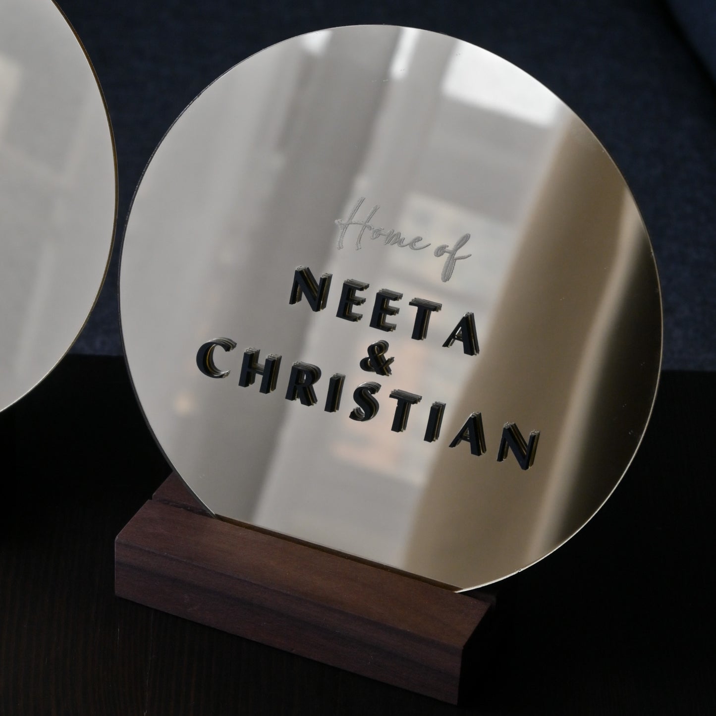 Personalised Mirror Home Display Sign