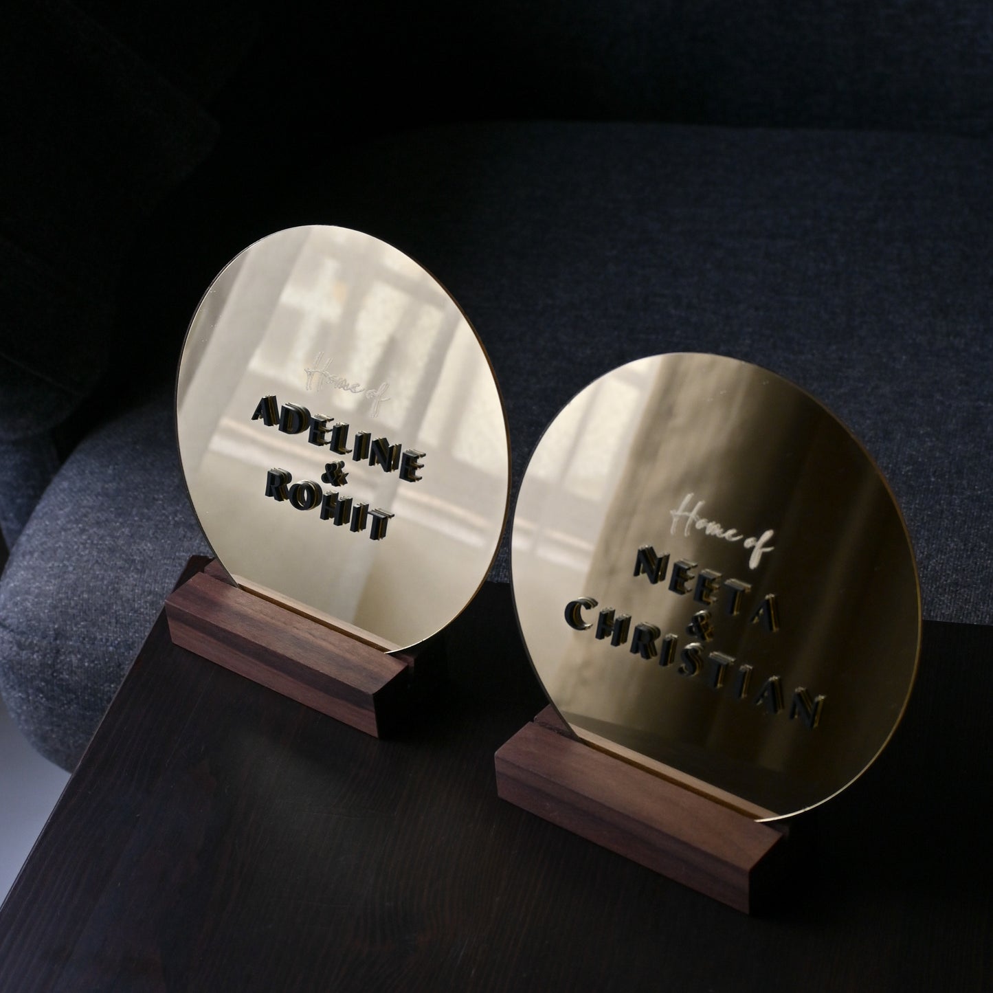 Personalised mirror home display sign singapore