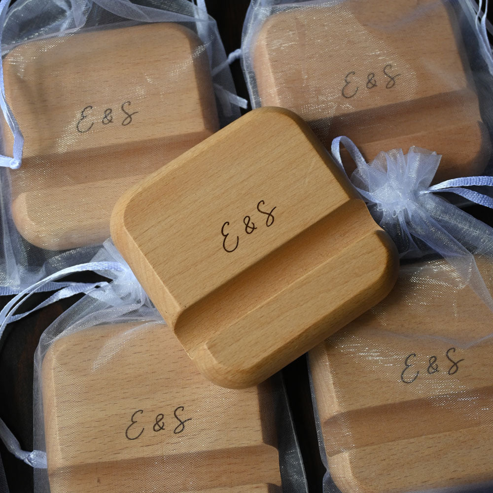 Personalised Engraved Wooden Phone Stand Singapore