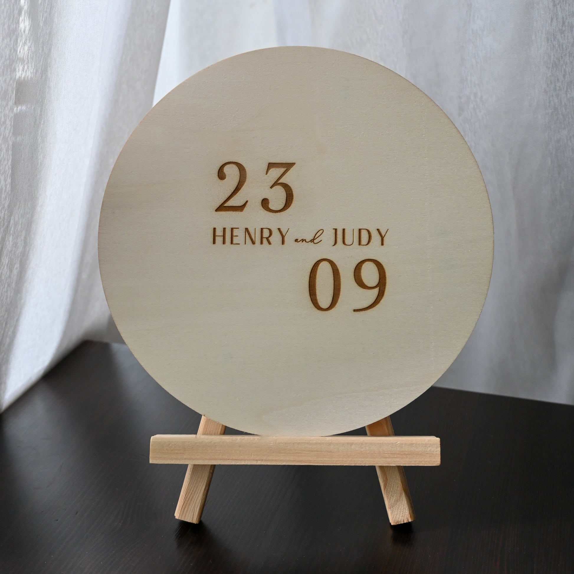 Personalised Wooden Engraved Wedding Signage Singapore