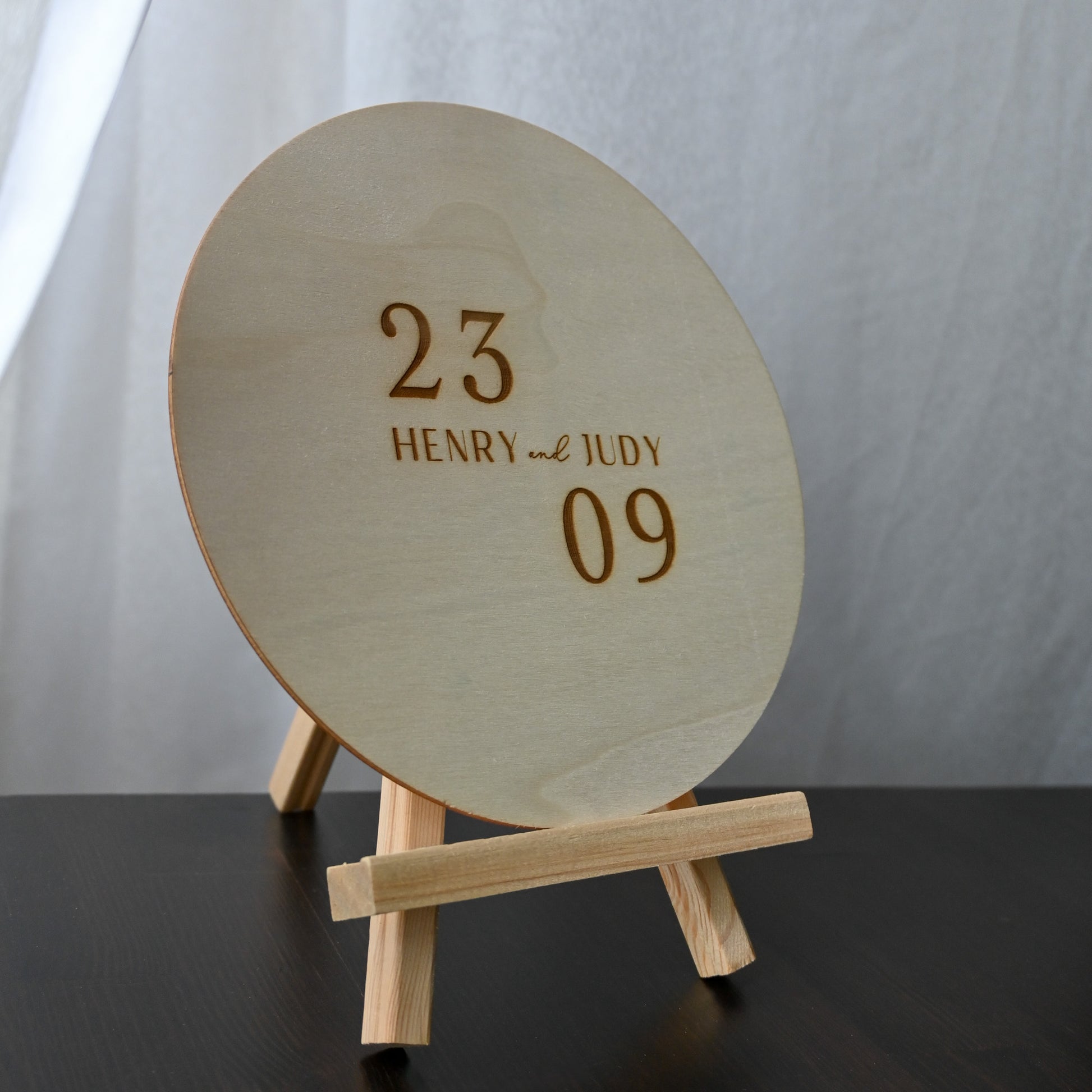 Personalised Wooden Engraved Wedding Signage Singapore