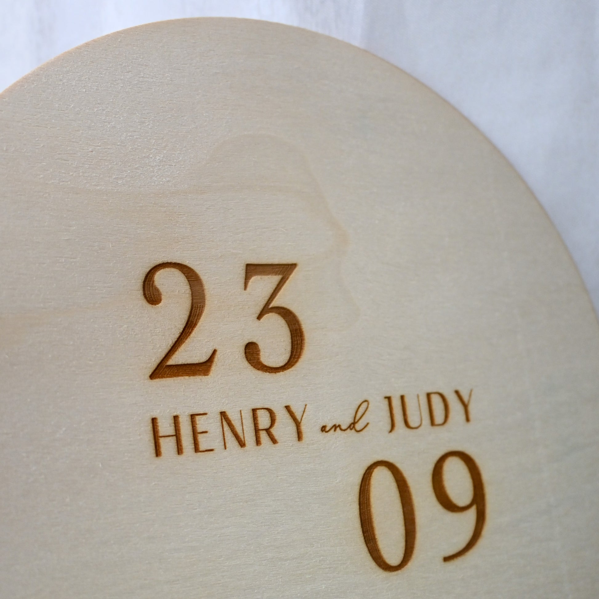 Personalised Wooden Engraved Wedding Signage Singapore