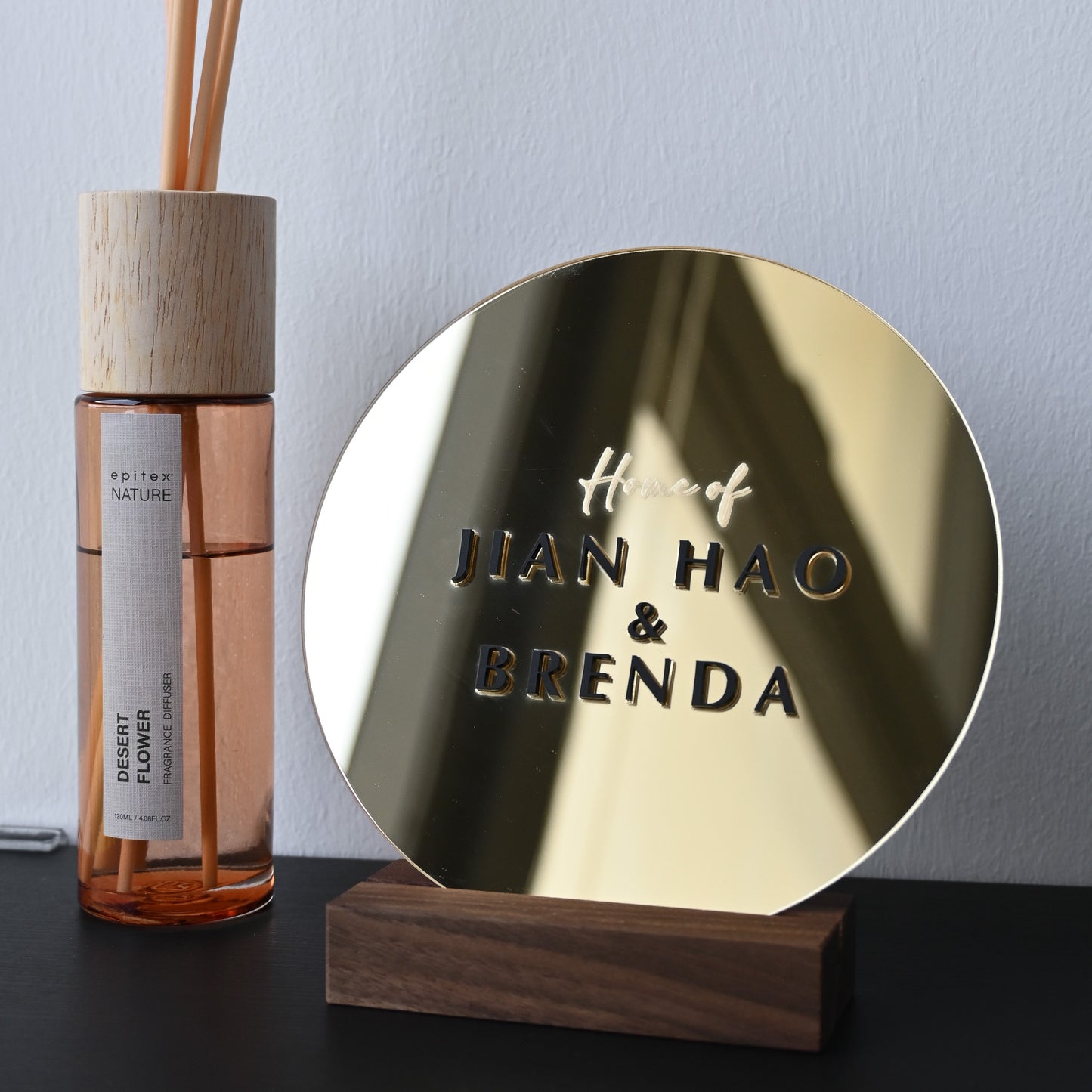 Personalised mirror home display sign singapore
