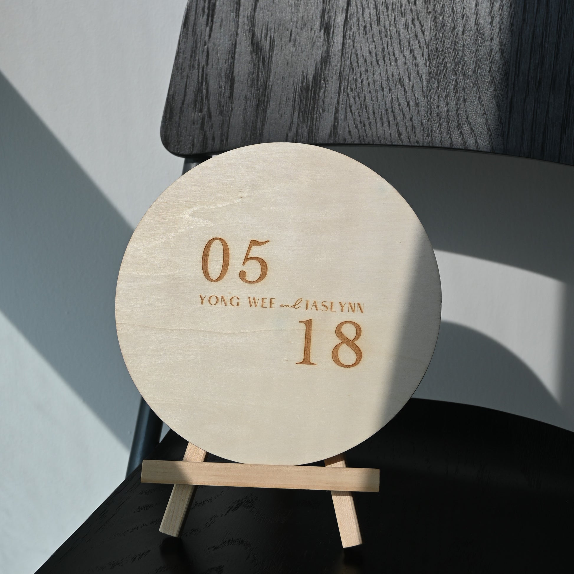 Personalised Wooden Engraved Wedding Signage Singapore