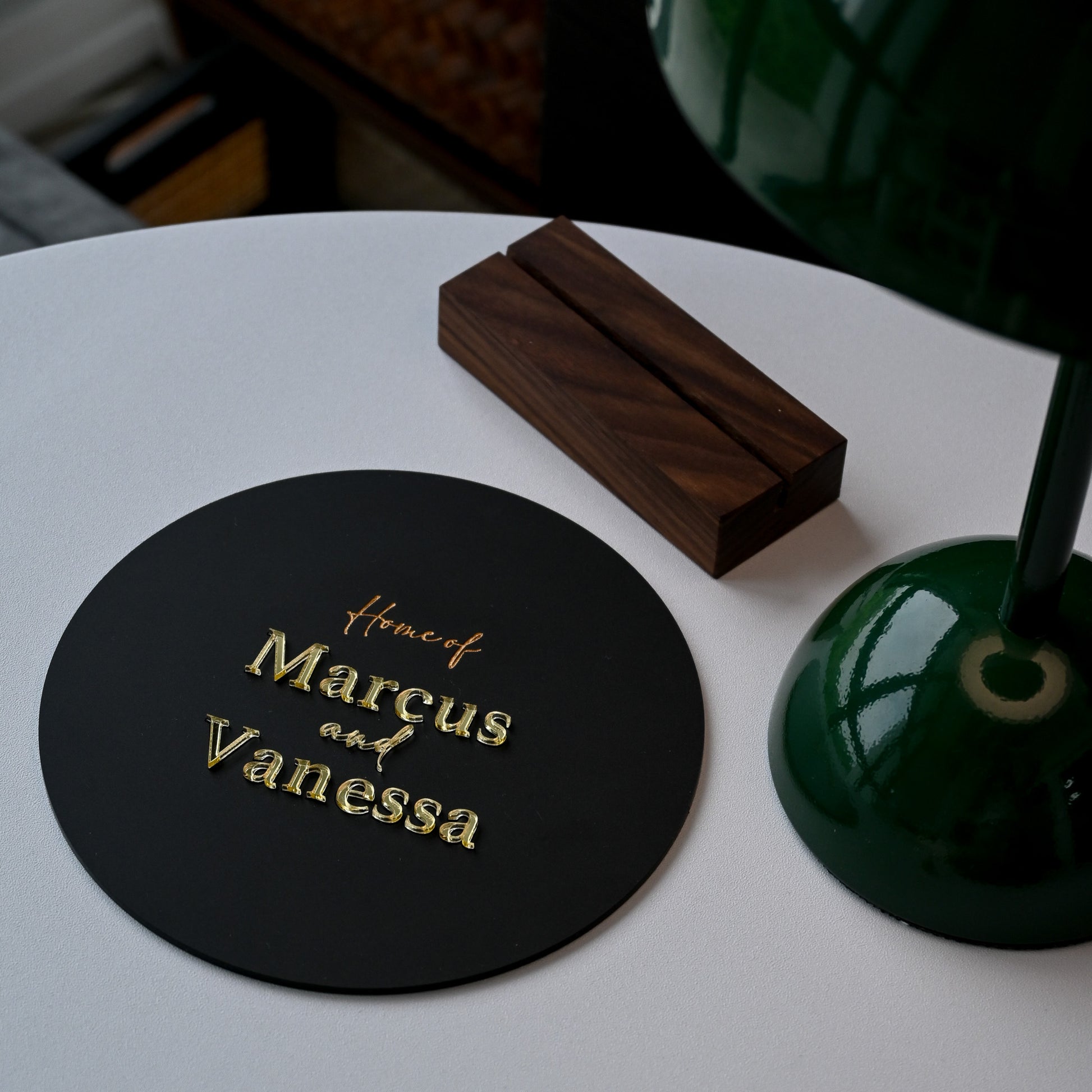 Personalised Matte Black Home Display Sign Singapore