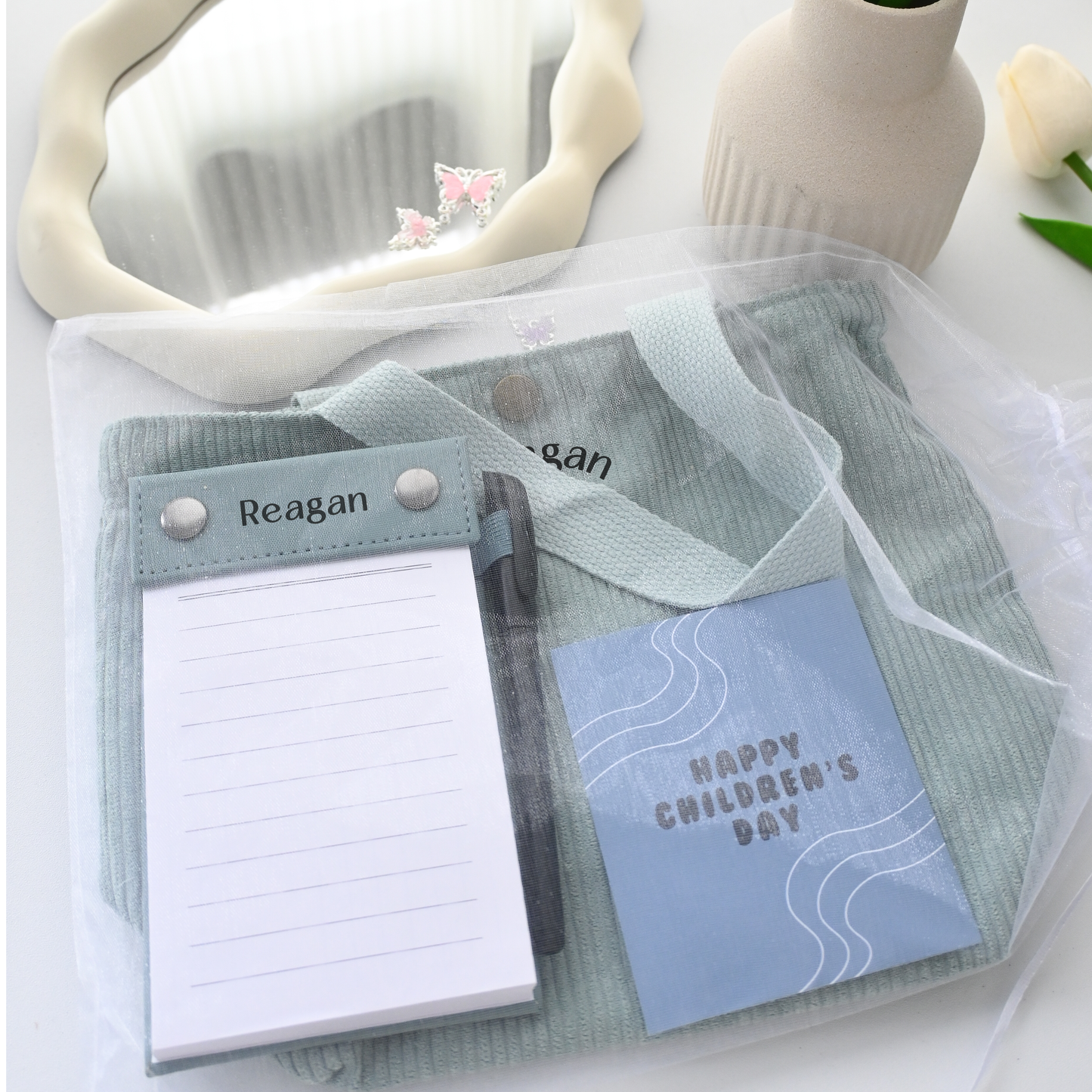 Personalised Bubblegum Children's Day Gift Set (Dusty Blue) Singapore