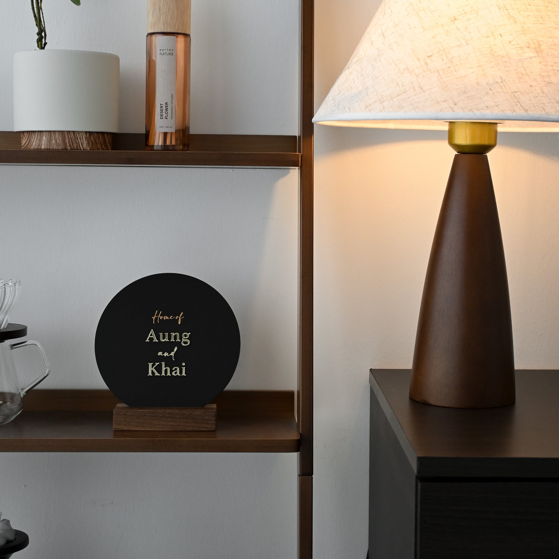 Personalised Matte Black Home Display Sign Singapore
