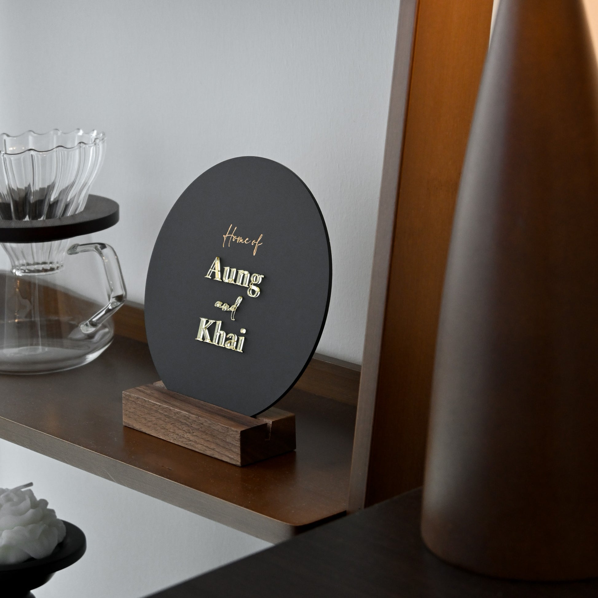 Personalised Matte Black Home Display Sign Singapore