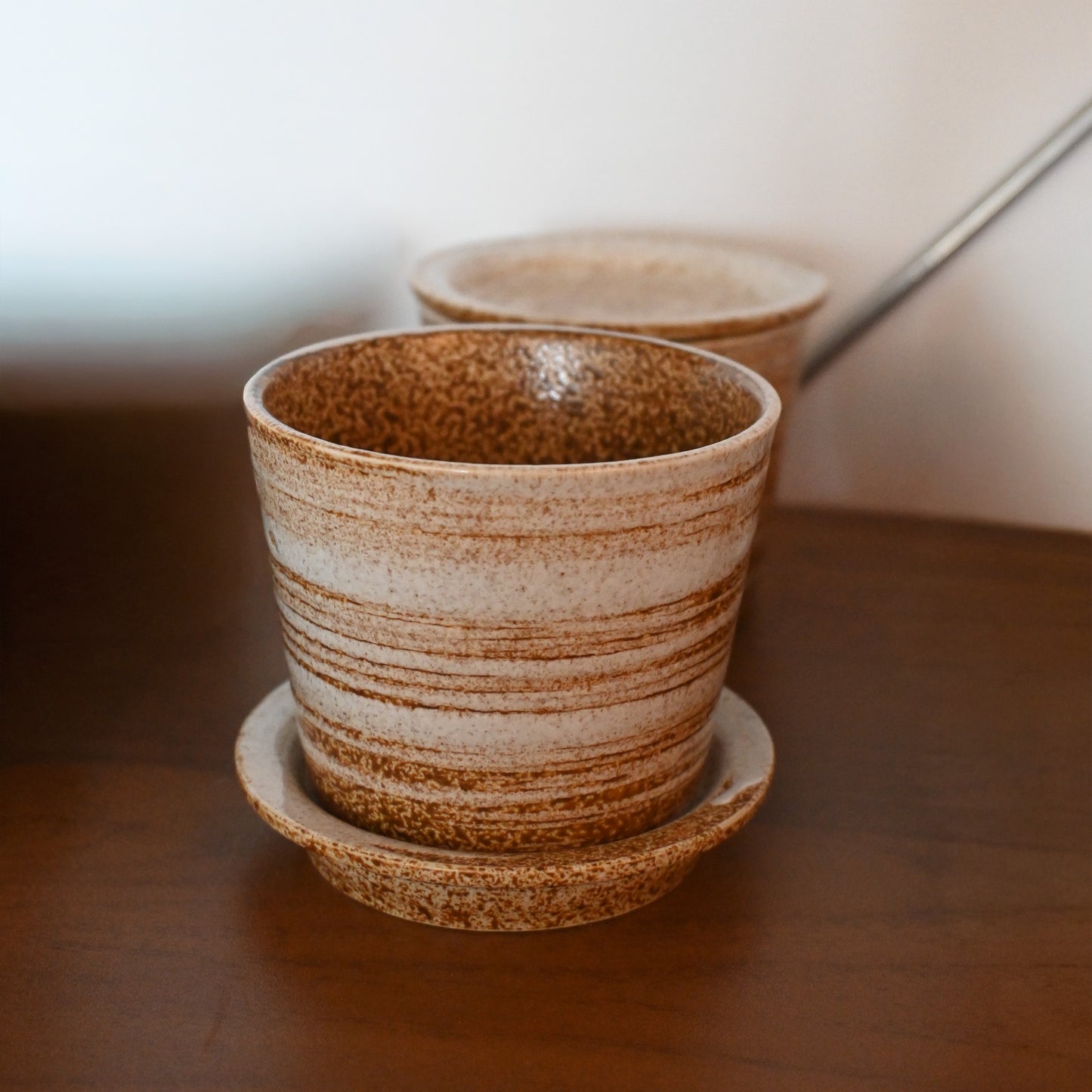 Brown Stripes Ceramic Cup