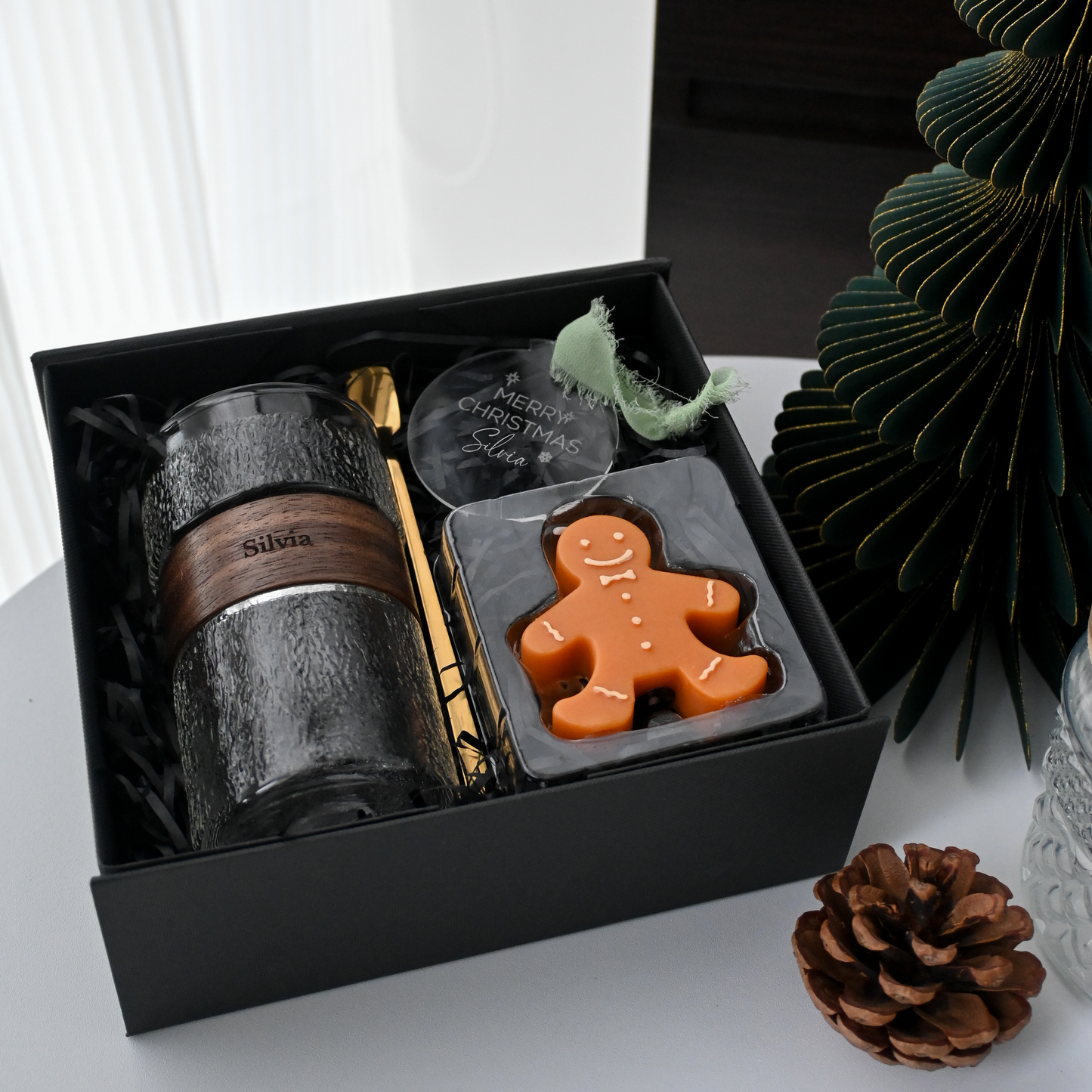 Personalised Walnut Sleigh Christmas Gift Set Singapore
