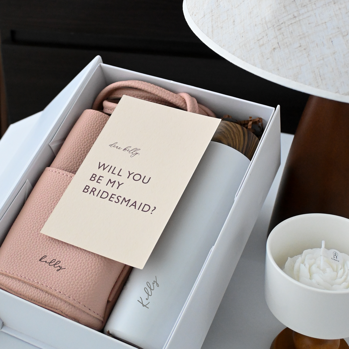 Personalised Bridesmaids Gift Set - Rosy Singapore
