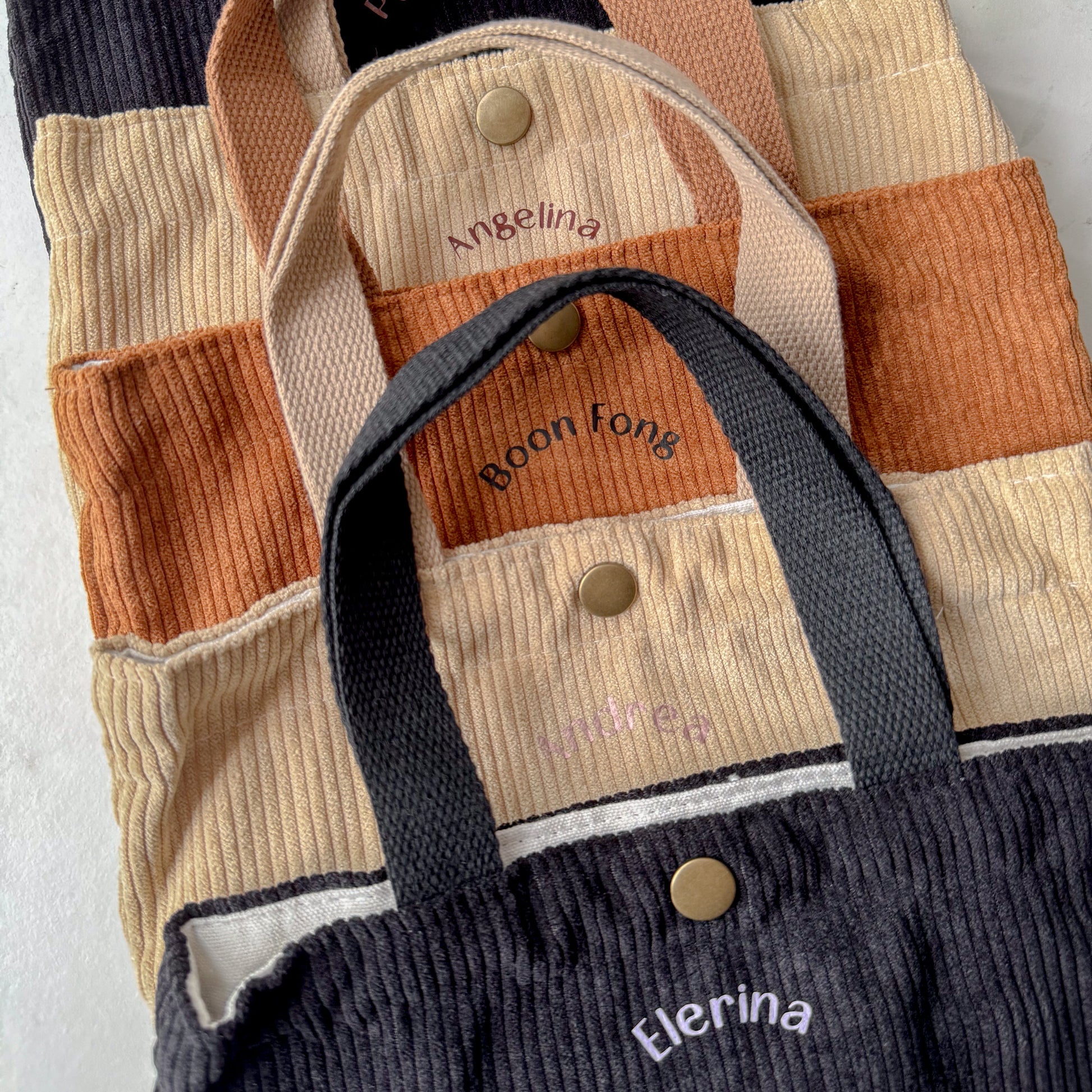 Personalised Mini Corduroy Tote Bag Singapore