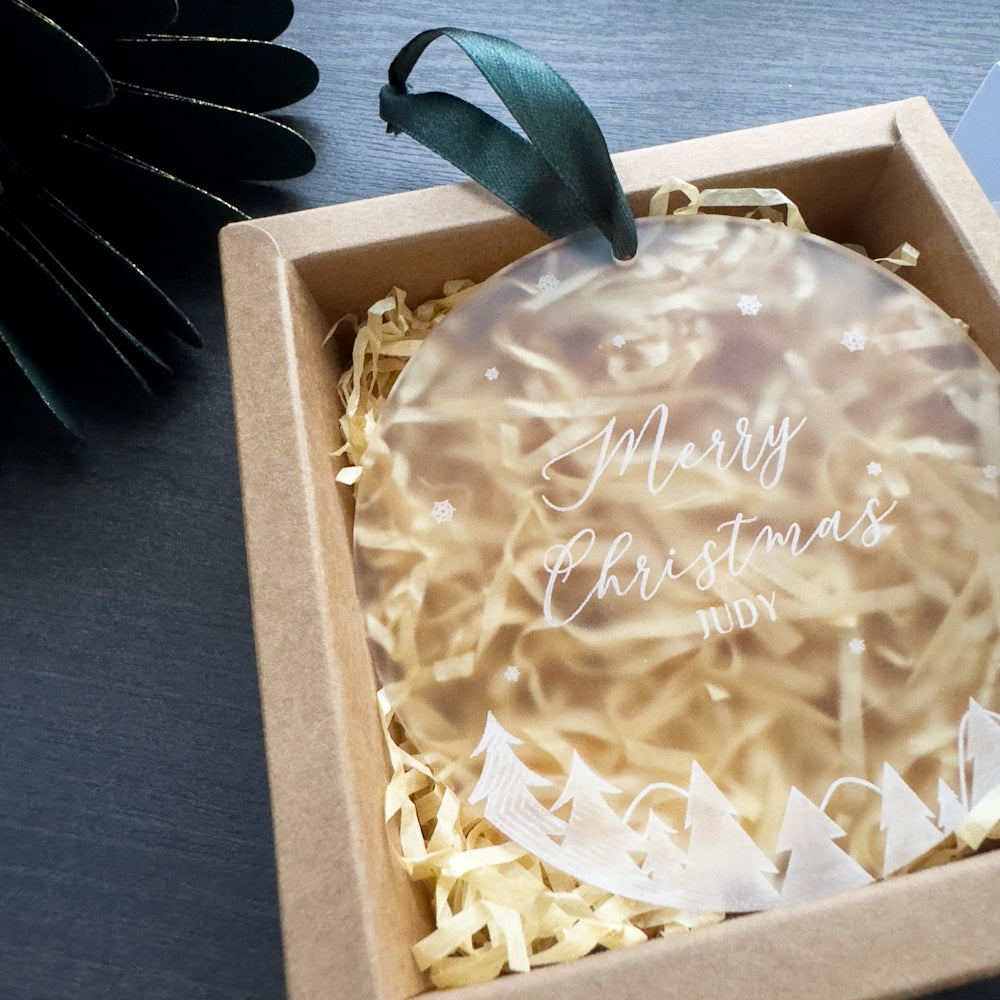 Personalised Engraved Acrylic Christmas Ornament