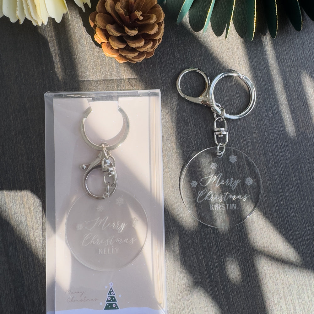 Personalised Christmas Gift Acrylic Keychain Singapore