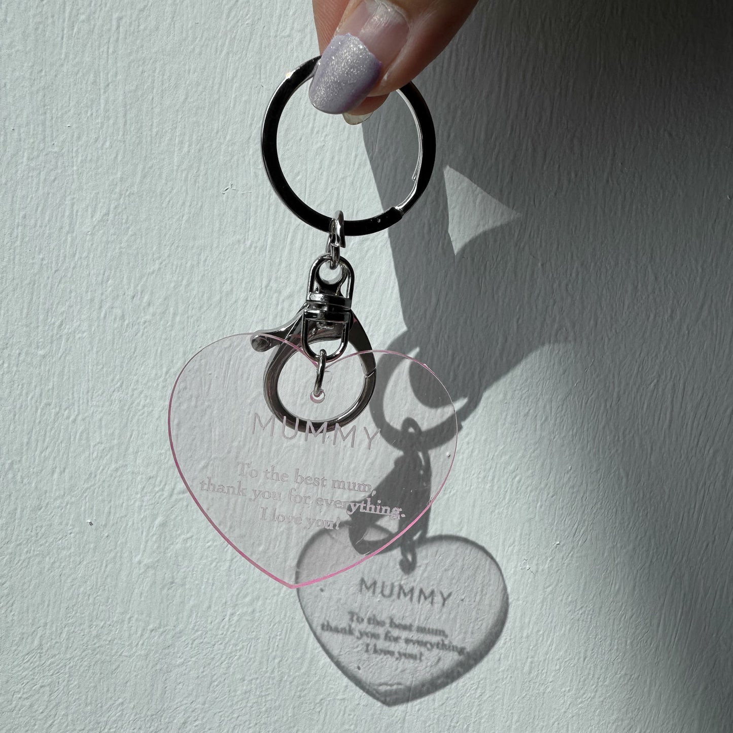 Mother's Day Heartfelt Keychain - Pink