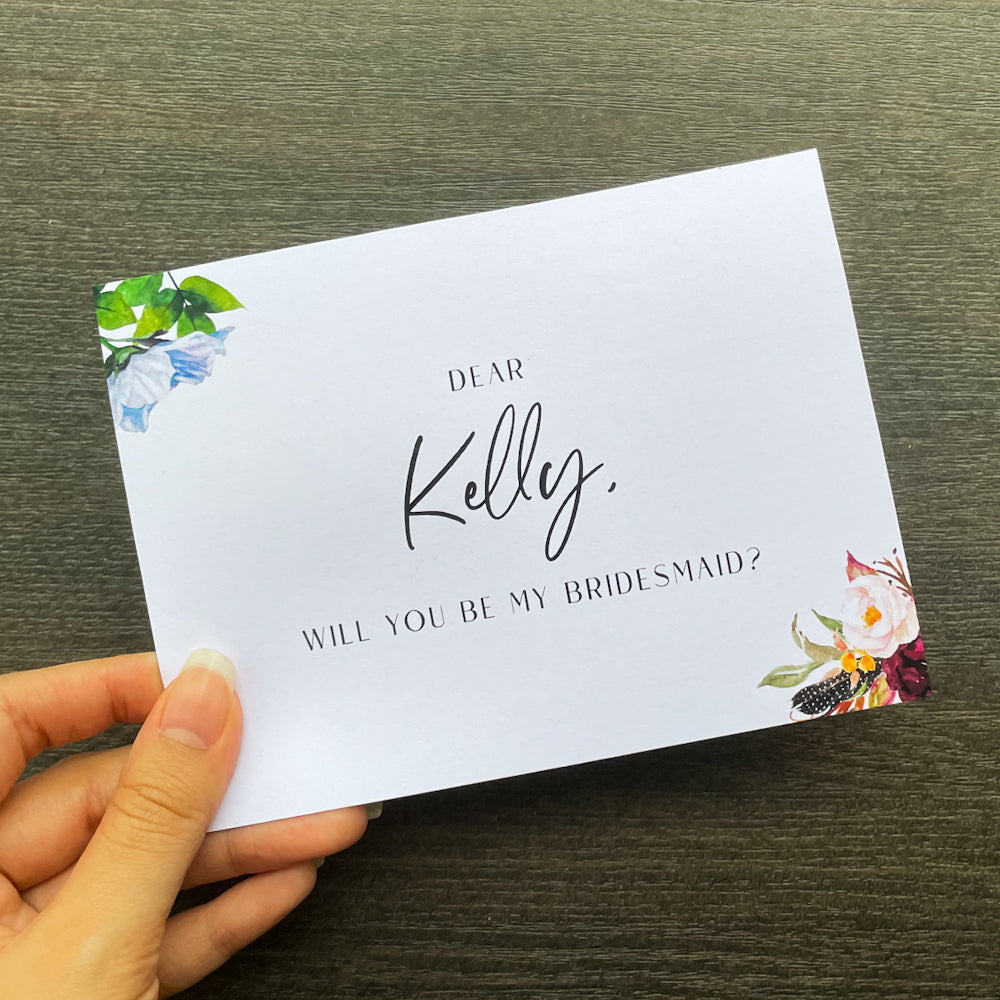 Bridesmaid/Man of Honour Card