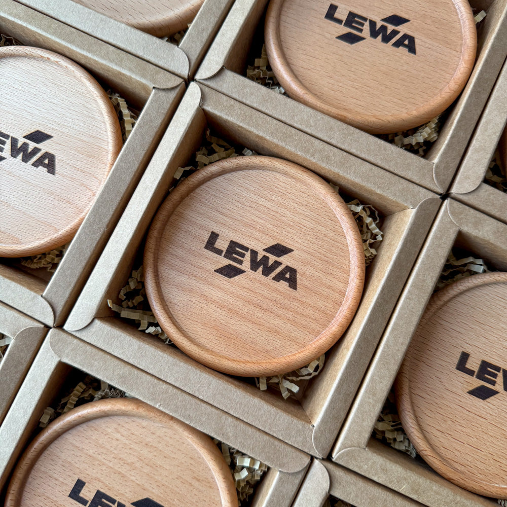 Personalised Logo Engraved Wood Coaster Gift Singapore - Corporate Gifts