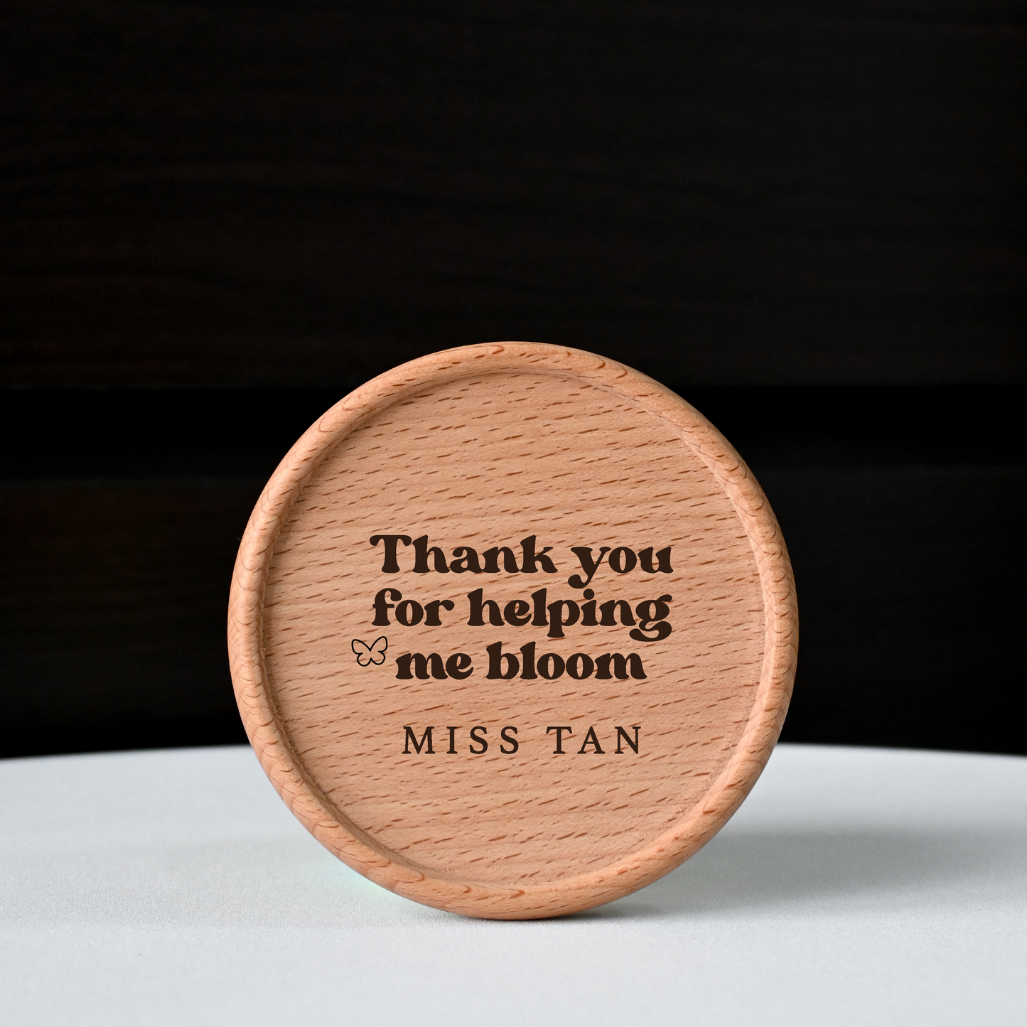 Personalised Teachers' Day Birch Wood Coaster Singapore
