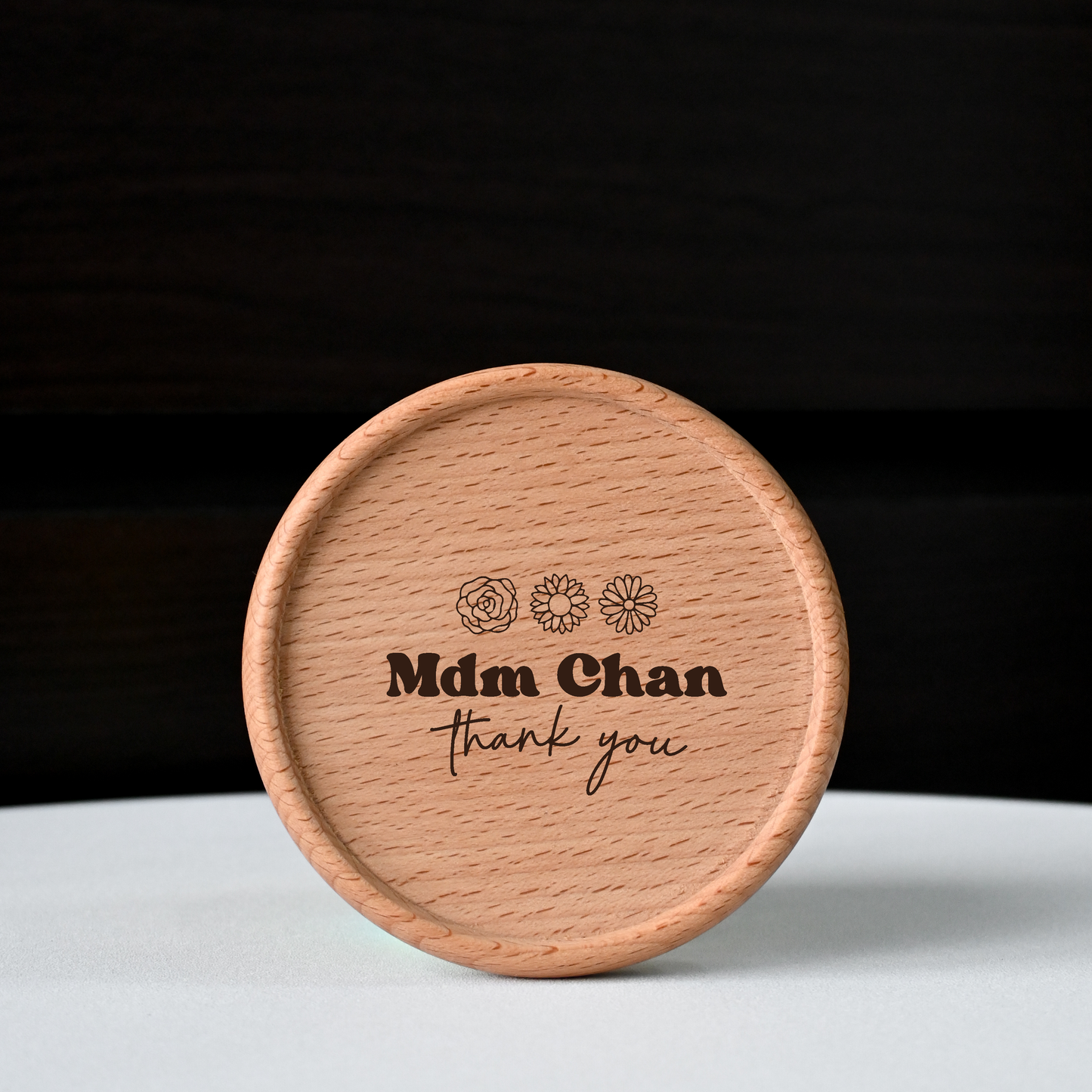 Personalised Teachers' Day Birch Wood Coaster Singapore