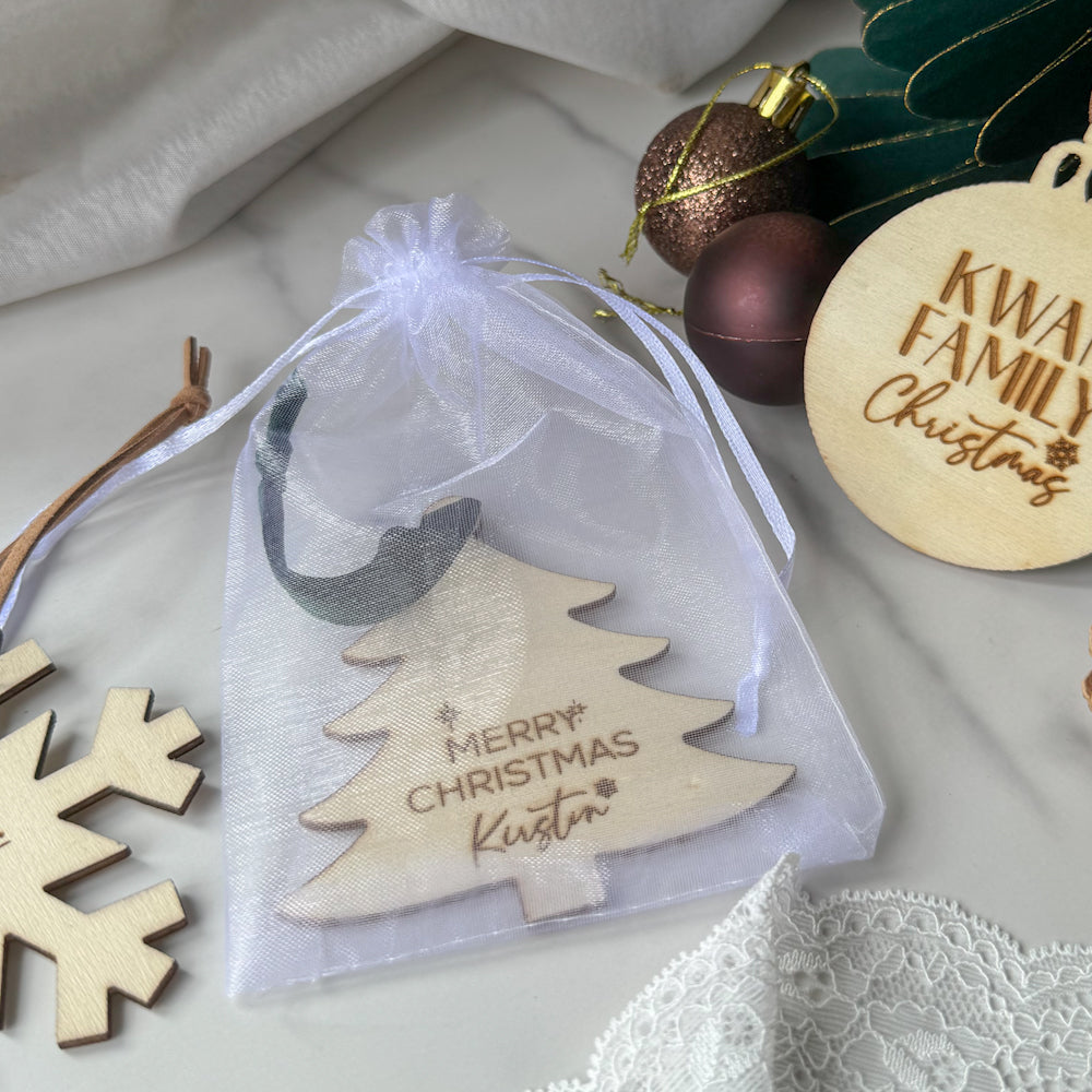 Customised Christmas Ornaments (Snowflake/Christmas Tree/Christmas Bubbles)