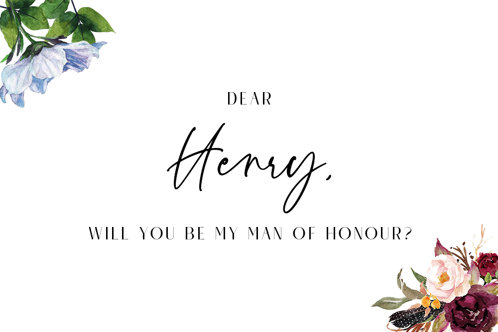 Bridesmaid/Man of Honour Card