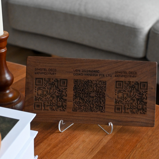 Personalised 3 QR codes sign Singapore