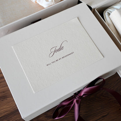 Personalised Burgundy & Cream Gift Box