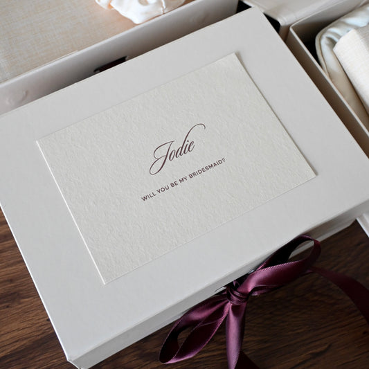 Personalised Burgundy & Cream Gift Box