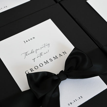 Personalised Black & White Bowtie Gift Box Singapore