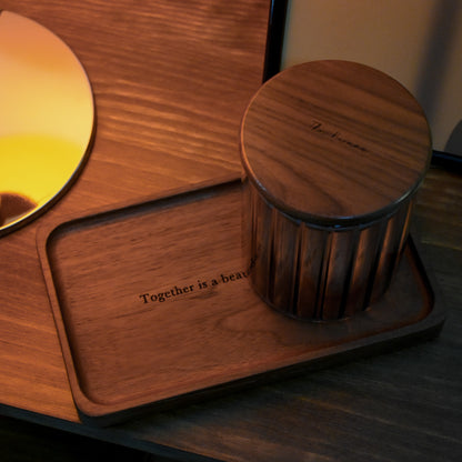 Personalised Walnut Wood Trinket Tray Singapore