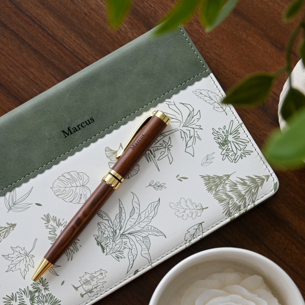 Personalised Botanical A5 Notebook with Pen | Singapore – Coxo Vanessa