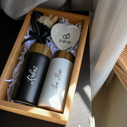 Personalised Wedding Gift Set Couple Bottles Singapore