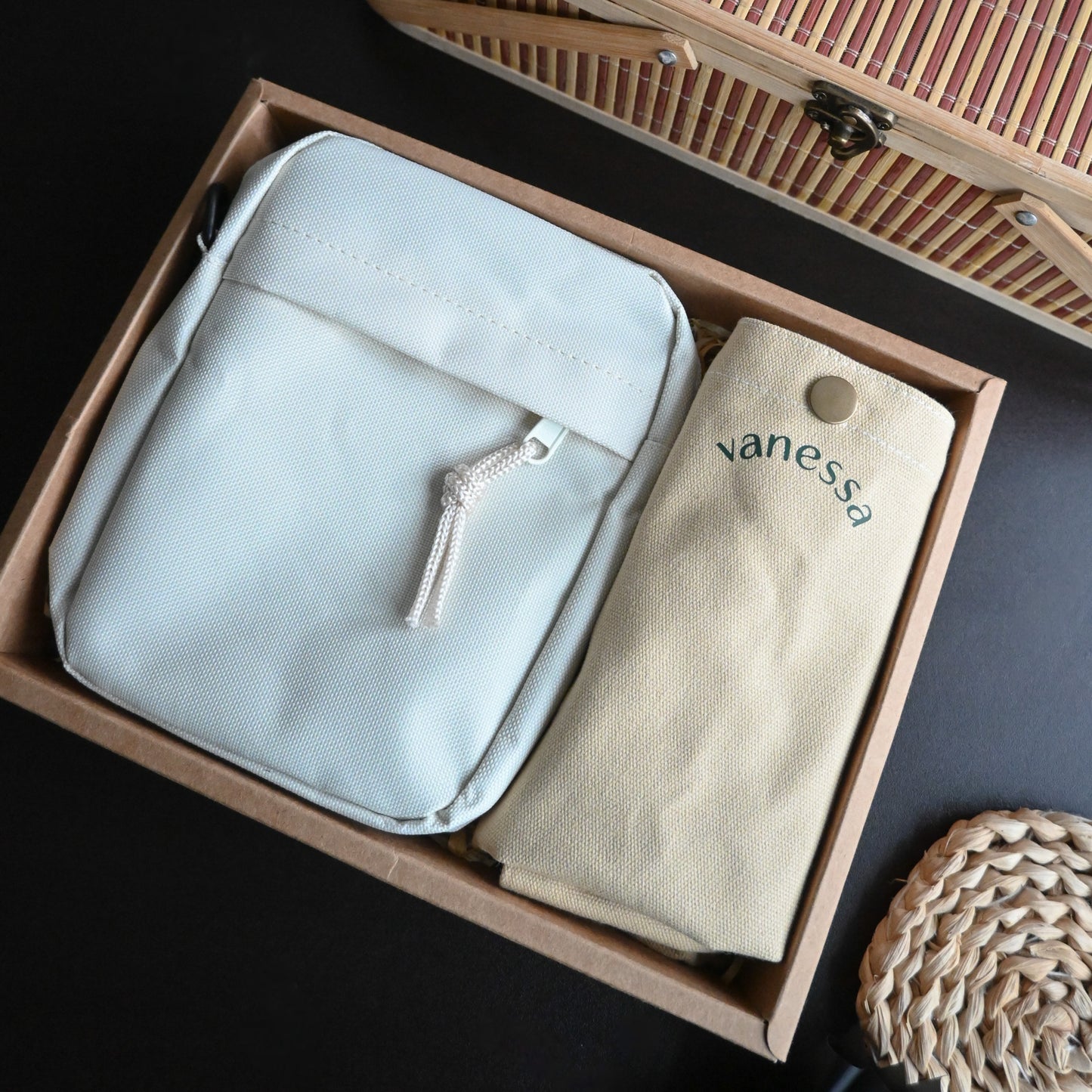 Personalised Couple Gift Set - Matchy Cream Bags Singapore