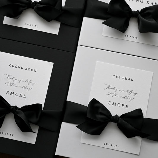 Personalised Black & White Bowtie Gift Box Singapore