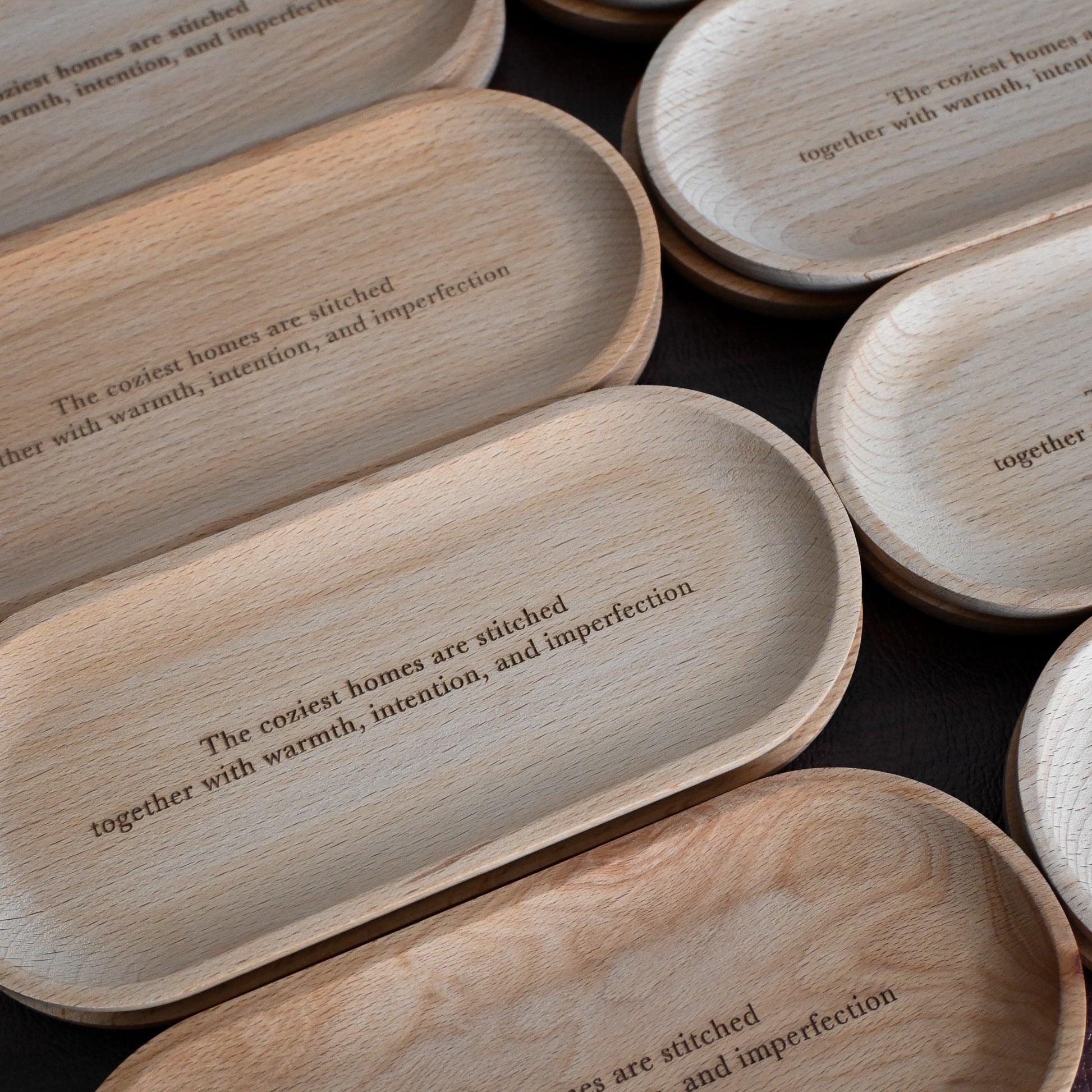 Personalised birch wood oval tray singapore