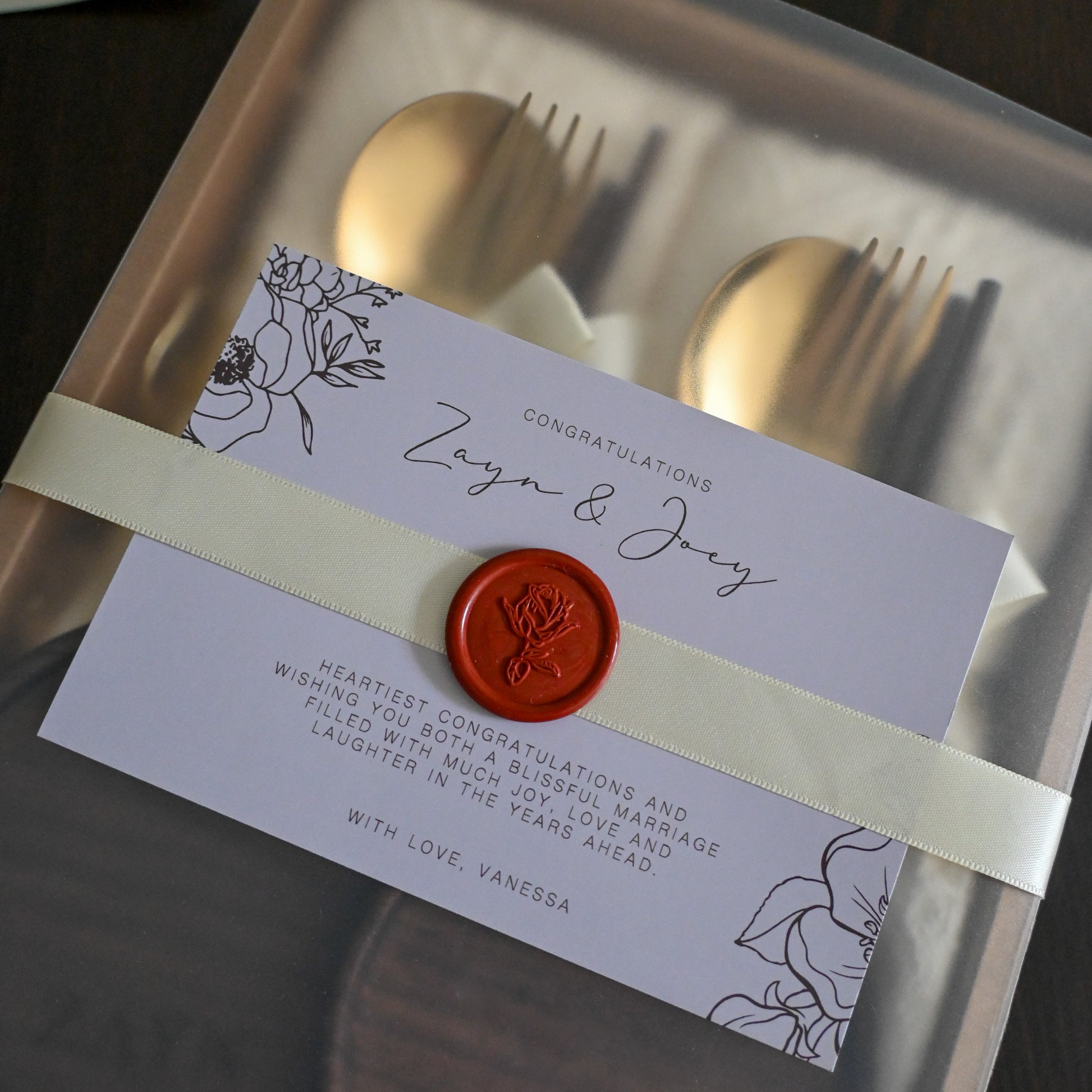 Personalised Wedding Utensils Gift Singapore