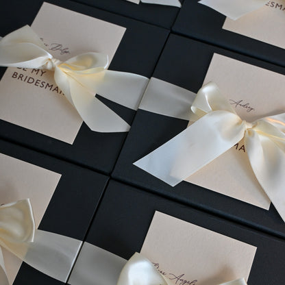 Personalised Ivory & Black Gift Box Singapore
