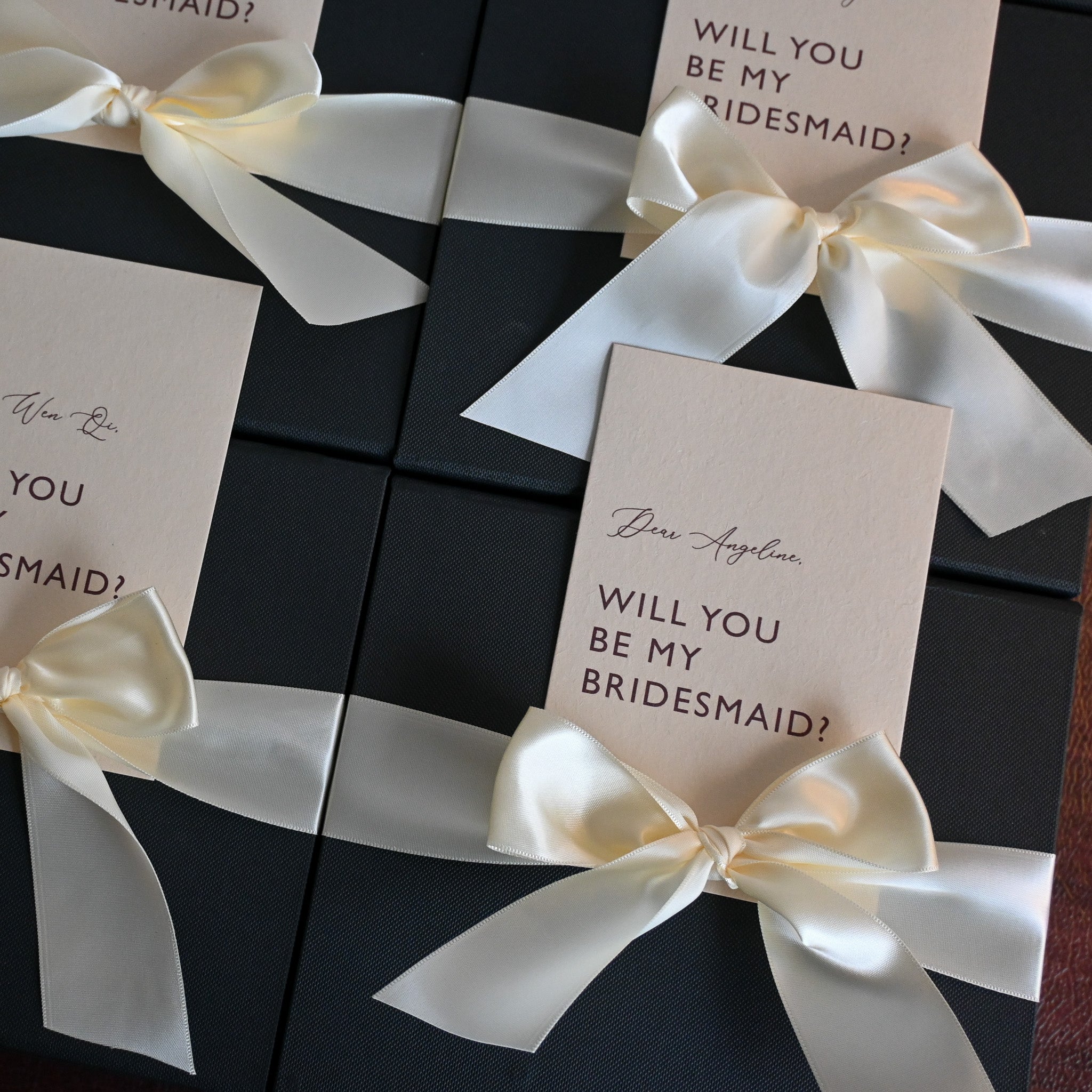 Personalised Ivory & Black Gift Box Singapore
