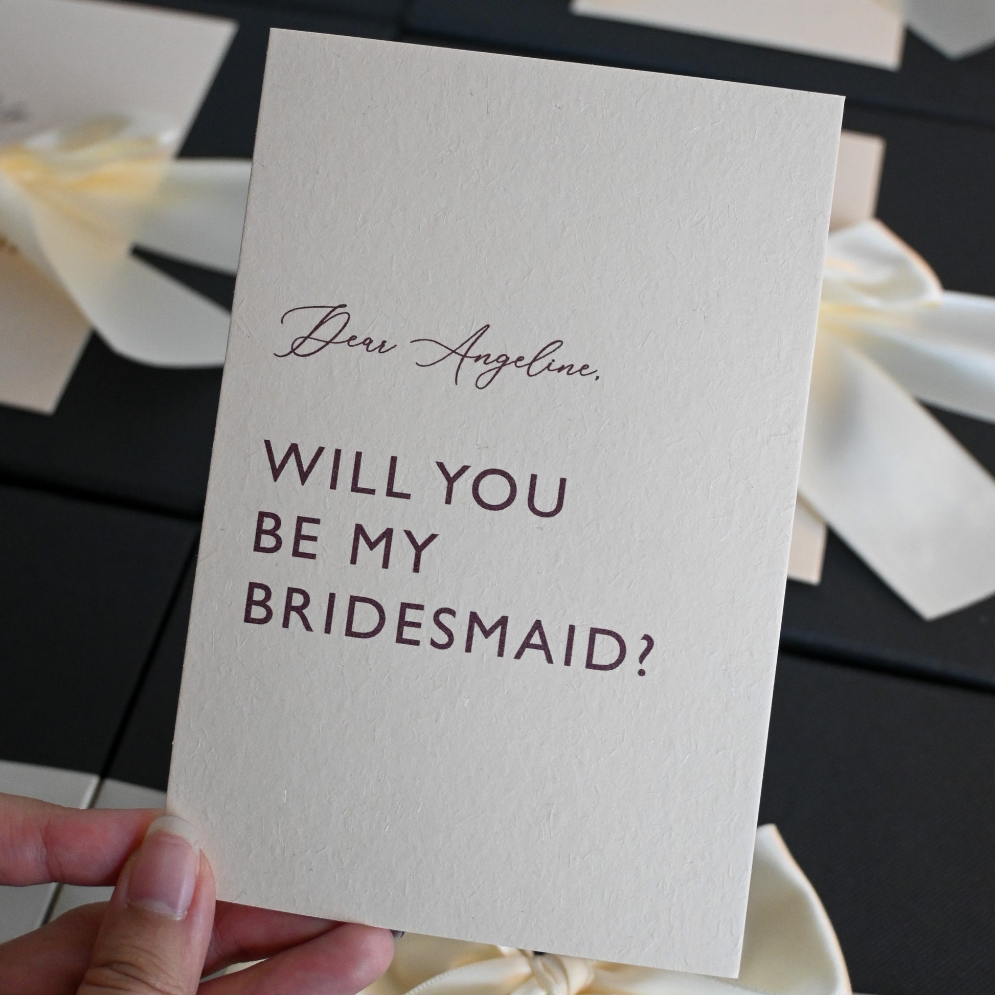 Personalised Ivory & Black Gift Box Singapore