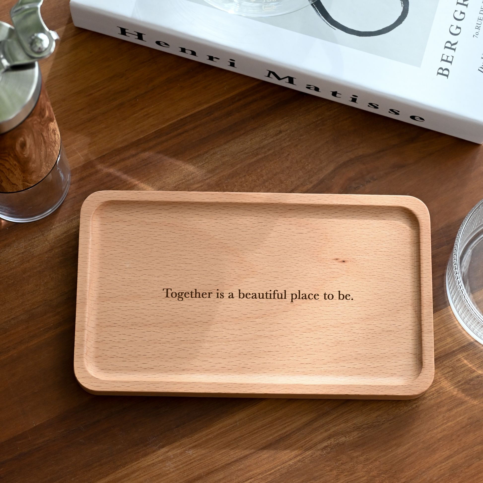 Personalised Birch Wood Tray Singapore