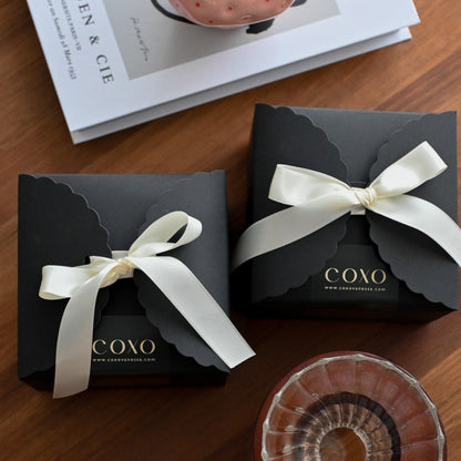 Engraved Coffee Mug with Birch Wood Handle (Black/Off-White)