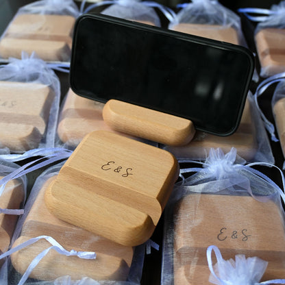 Personalised Engraved Wooden Phone Stand Singapore