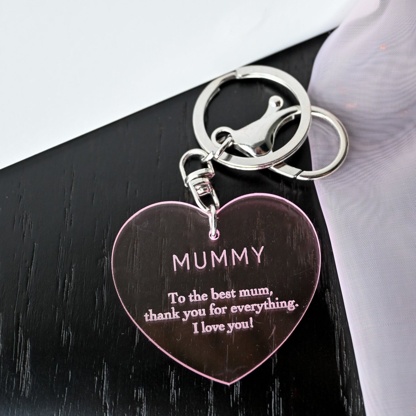 Mother's Day Heartfelt Keychain - Pink
